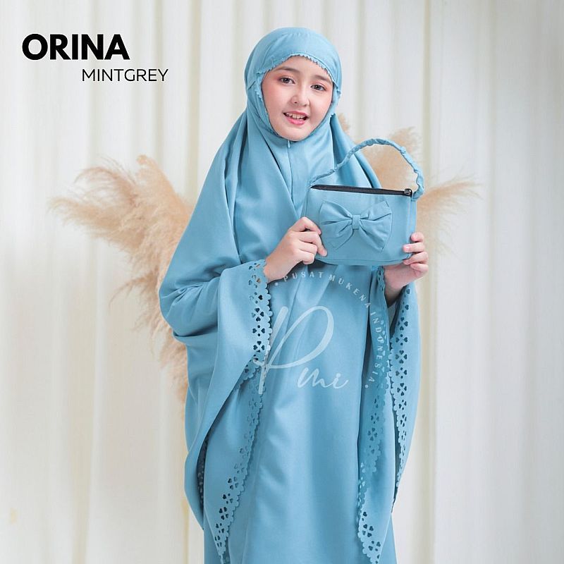 MUKENA TERBARU 2025 - Mukena Anak 2in1 Umur 9-13 Tahun Bahan Katun Mikro Finishing Laser Cut - Muken