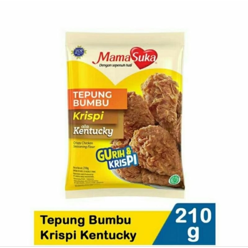 

Mama Suka Mamasuka Tepung Bumbu Crispy Krispi ala Kentucky Ayam Goreng tepung bumbu ayam goreng krispi 210gr