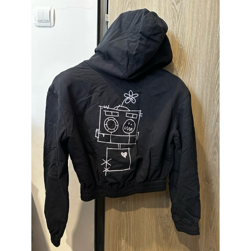 Eunoia x robokite crop jacket (canis hoodie)