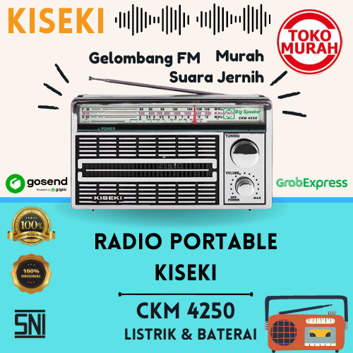 Radio/Poratble Radio/Radio Portabel KISEKI CKM 4250 Listrik & Baterai FM Suara Jernih