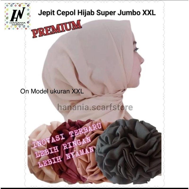 KLT Jepitan Cepol Hijab Super Jumbo Cepolan Hijab Turki Jumbo Premium