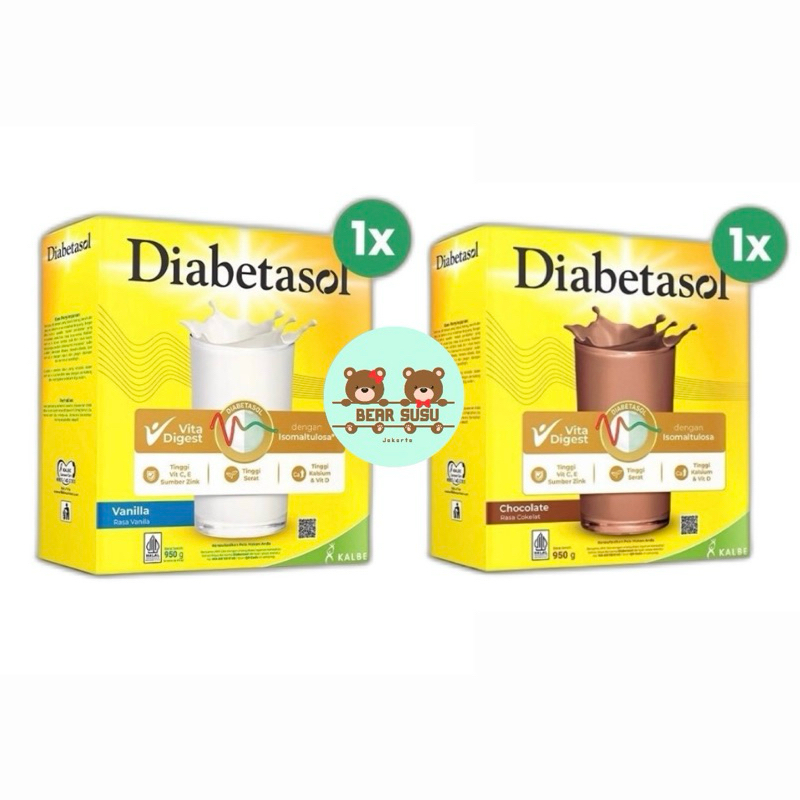 

Diabetasol Vanila & Coklat 950gr