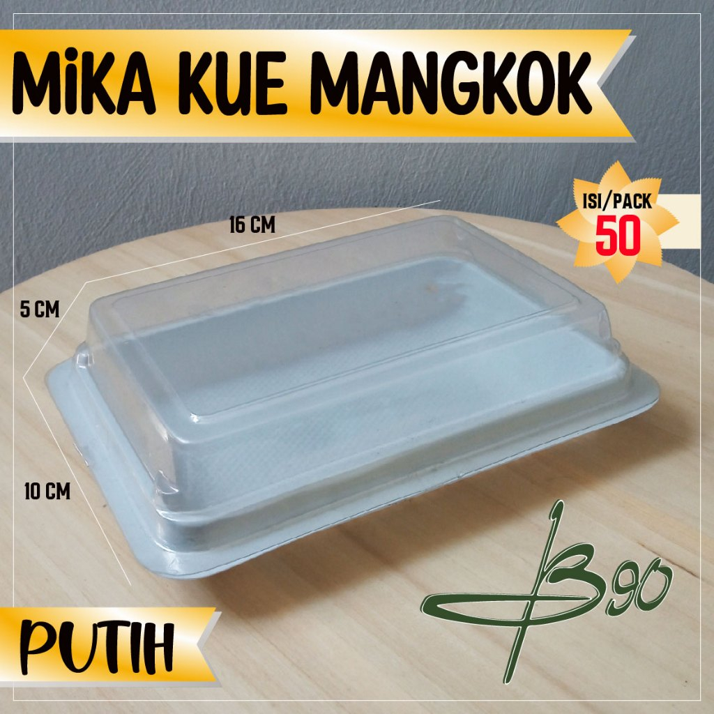 Mika Snack Box Putih Tebal /Mika Kue Mangkok isi 50pcs