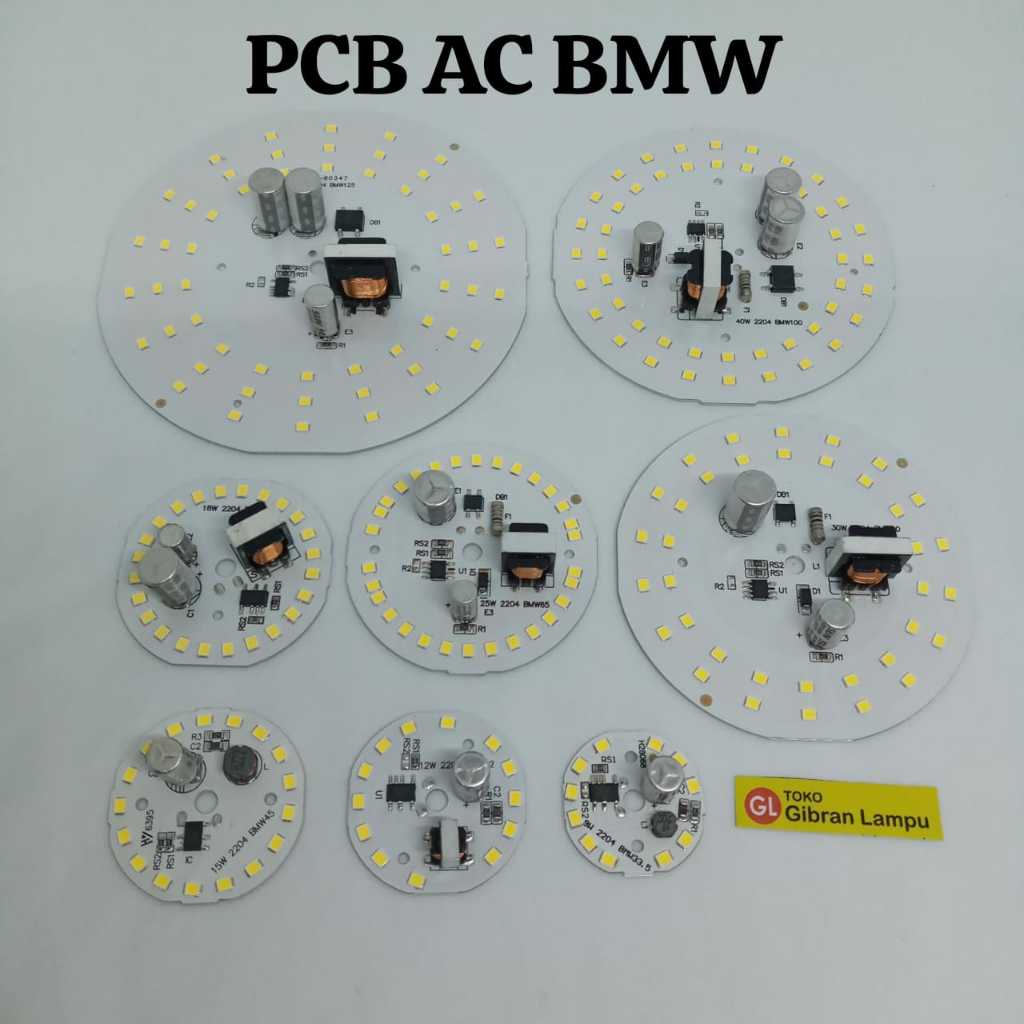 PCB LED AC Super Terang (BMW) - Spare Part Lampu LED AC 220V Bonus Kabel Sekelas BM
