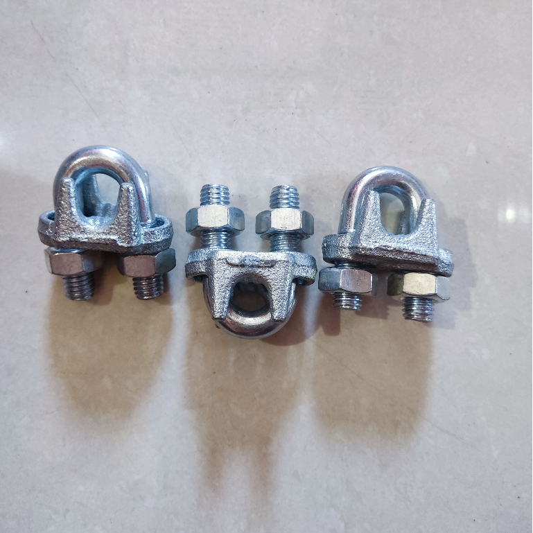 Klem Sling Baja 10 mm 12 mm 15 mm 18 mm / Kuku Macan / Clamp Tali Kabel Baja Seling