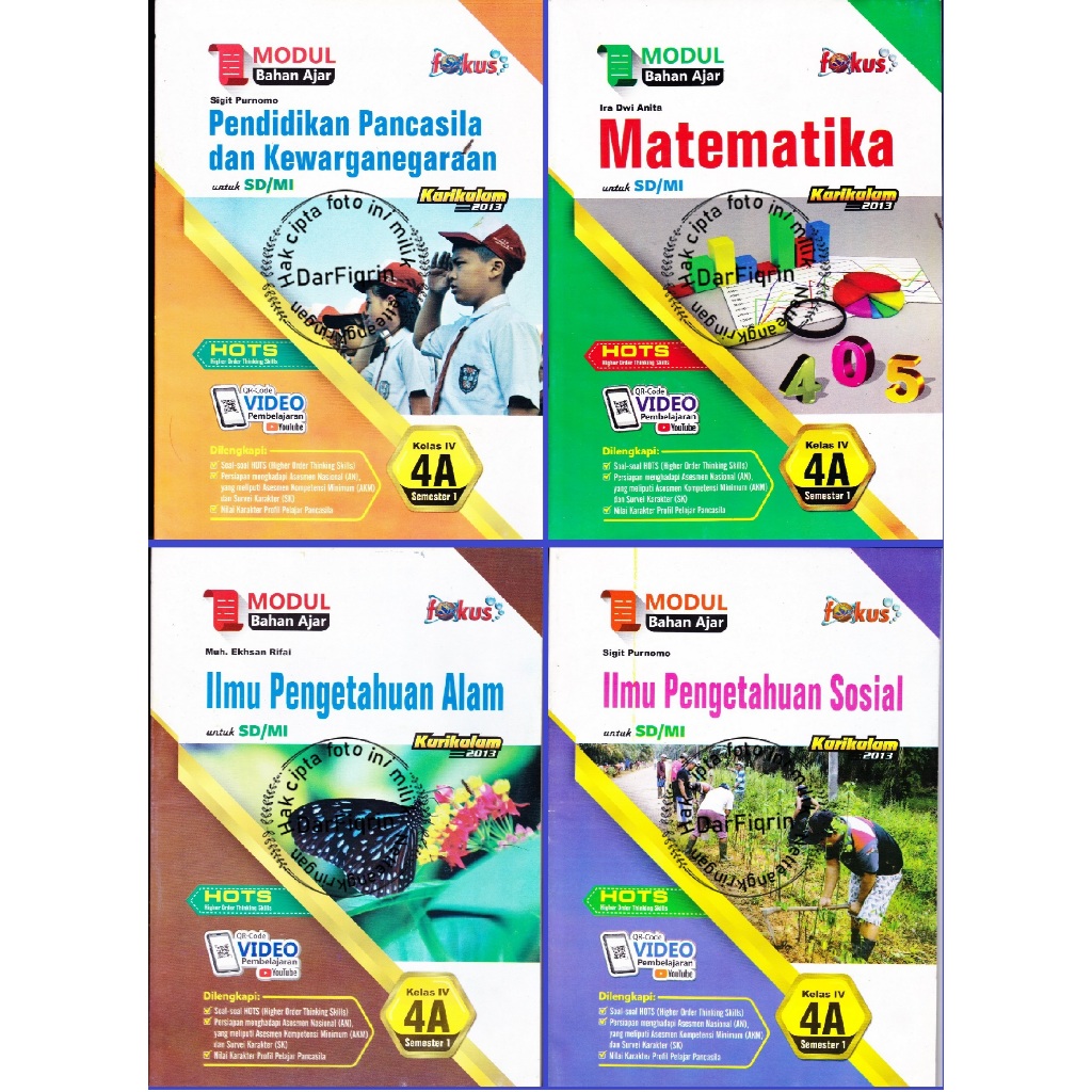 Jual cepat.  Paket LKS 4 Mapel (IPA, IPS,PPKN, Matematika ) Kurikulum 13 K13 Baru Kelas 4 semester 1