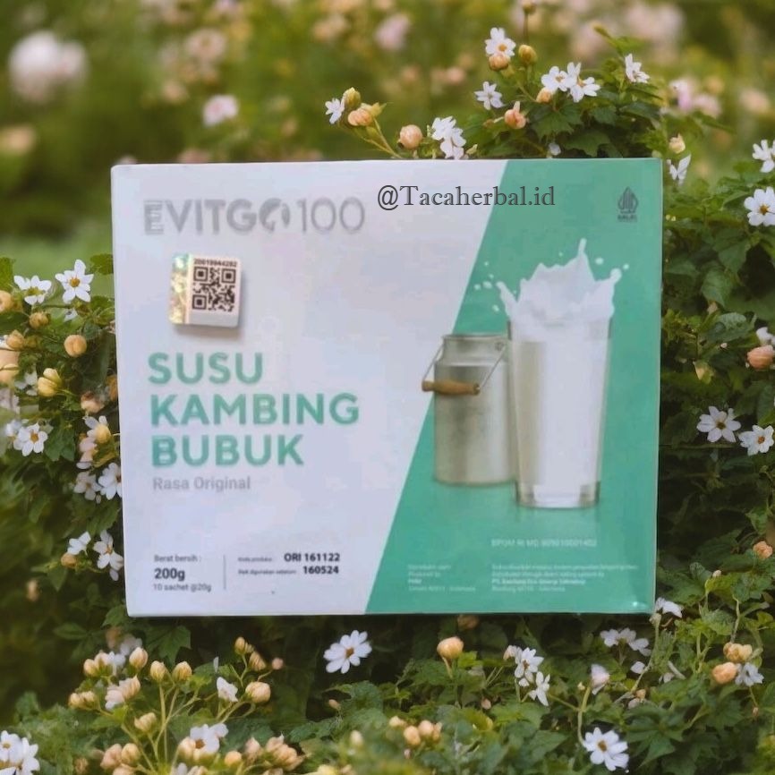 

Susu Kambing Evitgo 100 Susu Kambing Bubuk 1Box Isi 10 Sachet @20gr Original 100%