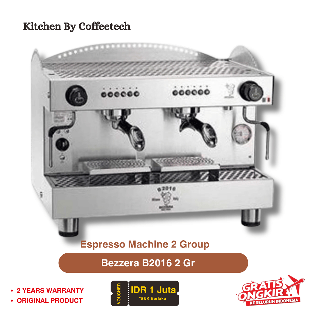 Espresso Machine Bezzera B2016 2Group Unit Baru Waranty 2 Tahun