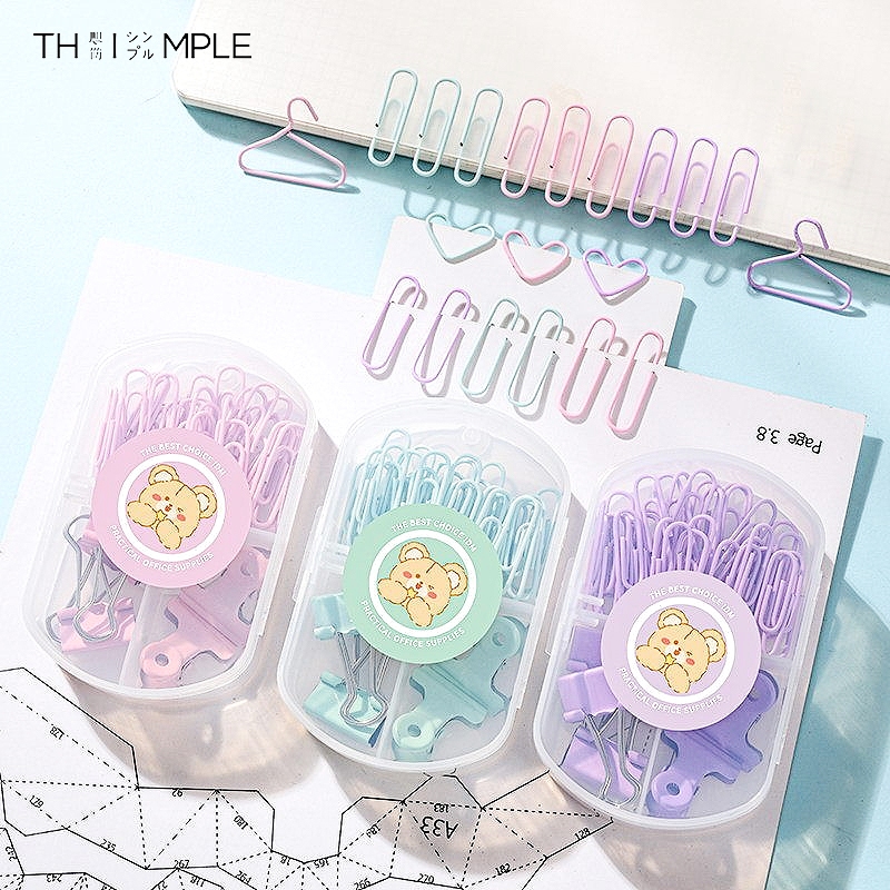 

Office Combination Penjepit kertas / Paper Clip Binder Clip and Push Pin - Thimple