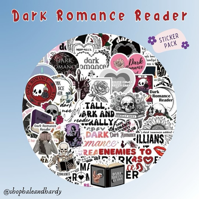 

Dark Romance Reader Sticker Pack | Stiker Tumblr Aesthetic Membaca Buku Reading Bookworm Reader Bookish