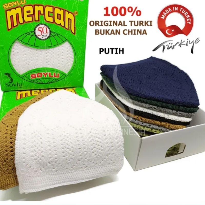 Peci mercan turki soylu original premium Peci rajut turki
