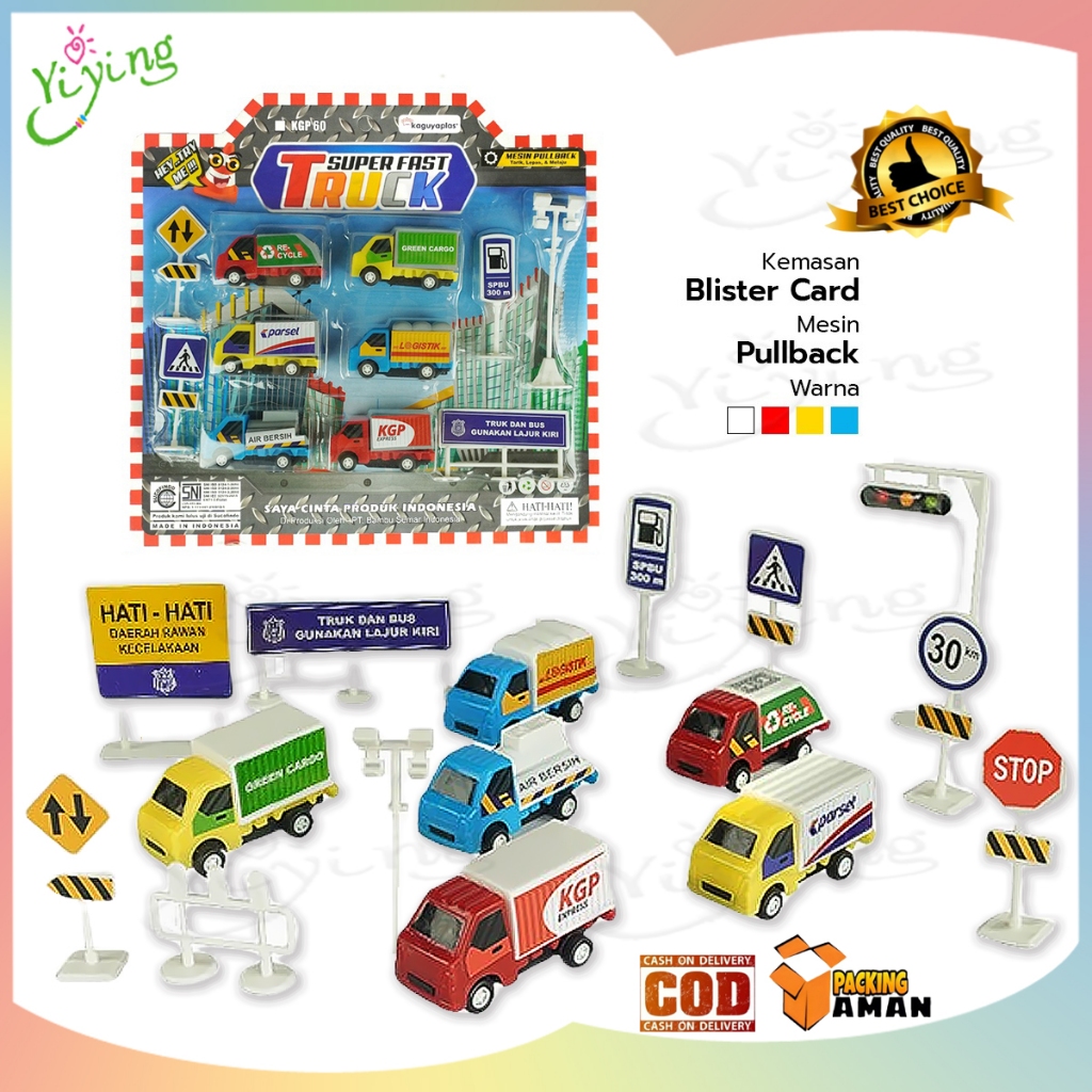Mainan paket mobil Truck mini cute - Super Fast Truck - KGP 60