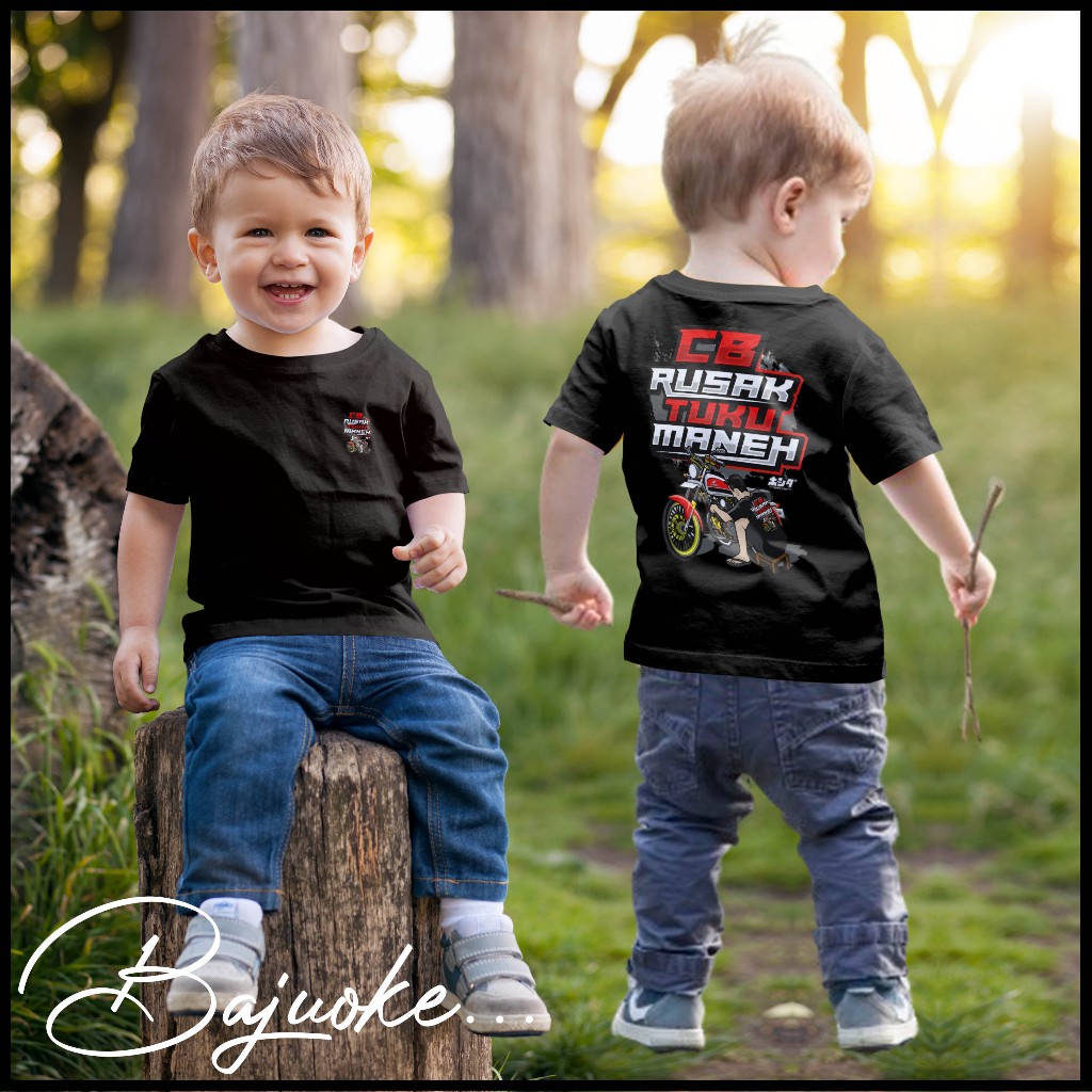 Kaos Anak | Kaos Honda CB | CB Rusak V.8 | Kaos Katun 24s Asli | Baju Kaos Viral | Bahan Katun