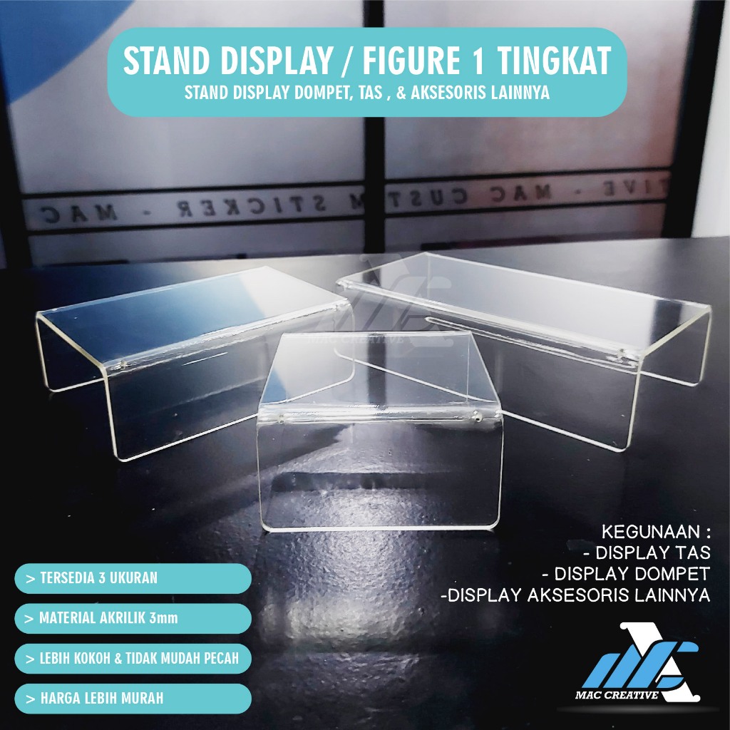 

AKRILIK DISPLAY FIGURE, STAND FIGUR STAND AKRILIK FIGURE 1 Tingkat, STAND DISPLAY FIGURE 1 TINGKAT, Standing Pajangan Figure Tatakan Hiasan Mainan Anak Dudukan Aksessoris