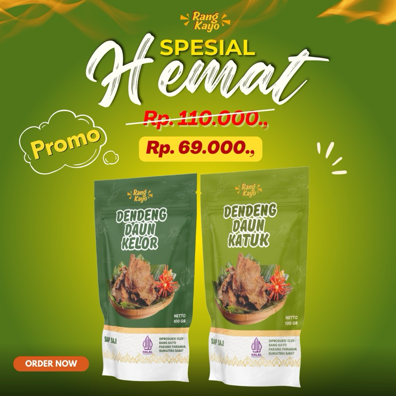 

Rang Kayo - Paket Hemat Dendeng Krispi Kelor dan Katuk 125 gram(2pcs)