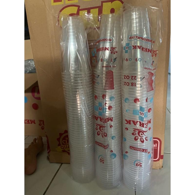 Gelas Polos ukuran 22oz (jumbo)