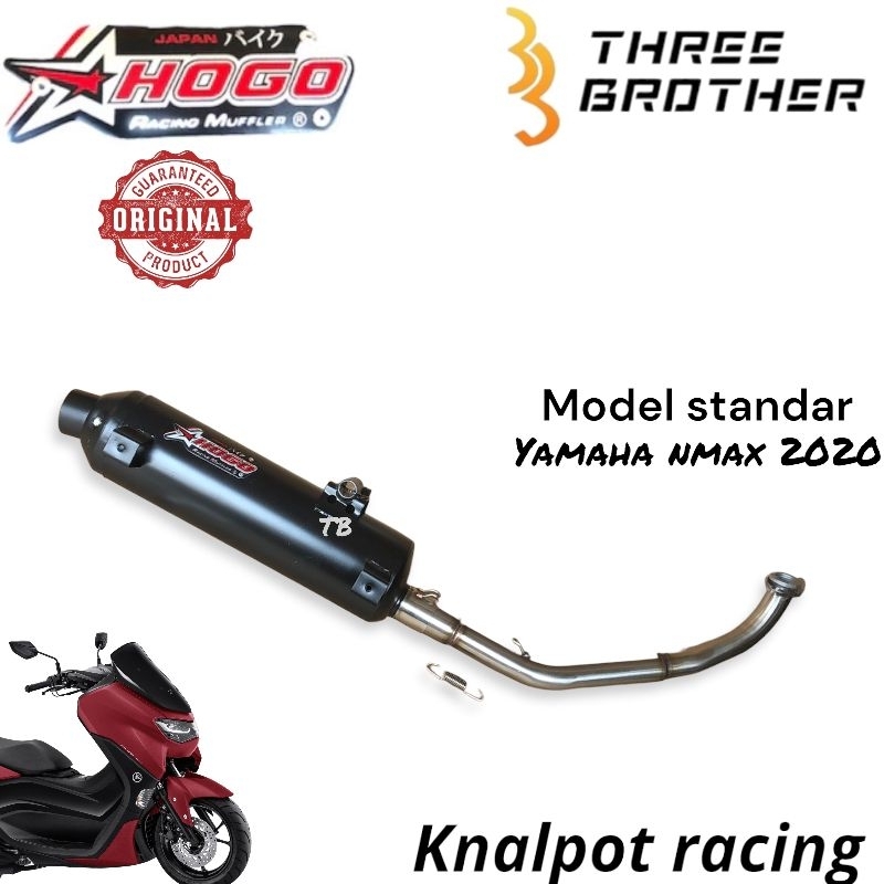 Knalpot standar racing Nmax led 2020 leheran stainless hogo