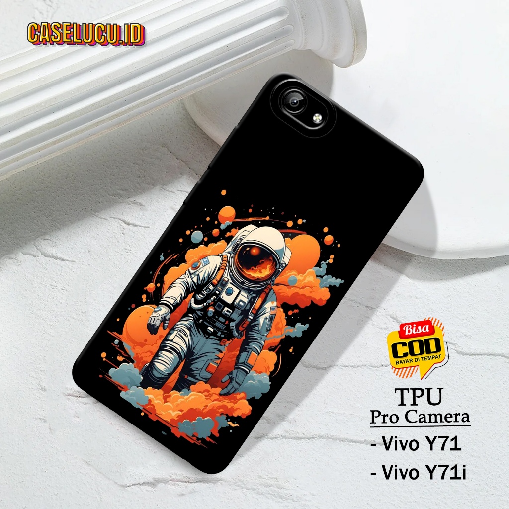 Casing Hp Vivo Y71 / Y71i Terbaru Fashion Case Astronot Case Hp Vivo Y71 / Y71i Soft Case Hp Vivo Y7