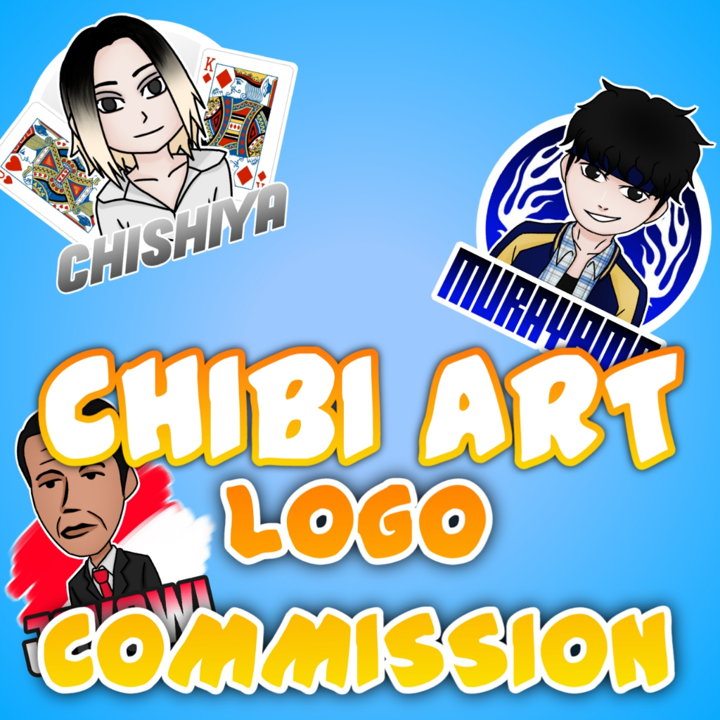 Chibi art - Jasa gambar chibi murah - Logo chibi art/Ilustrasi Digital/edit foto kartun