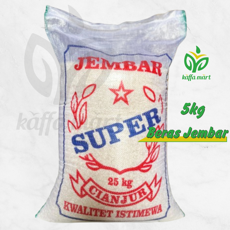 

Beras Jembar Super Beukah Pulen Berkualitas - 5kg repack plastik bening