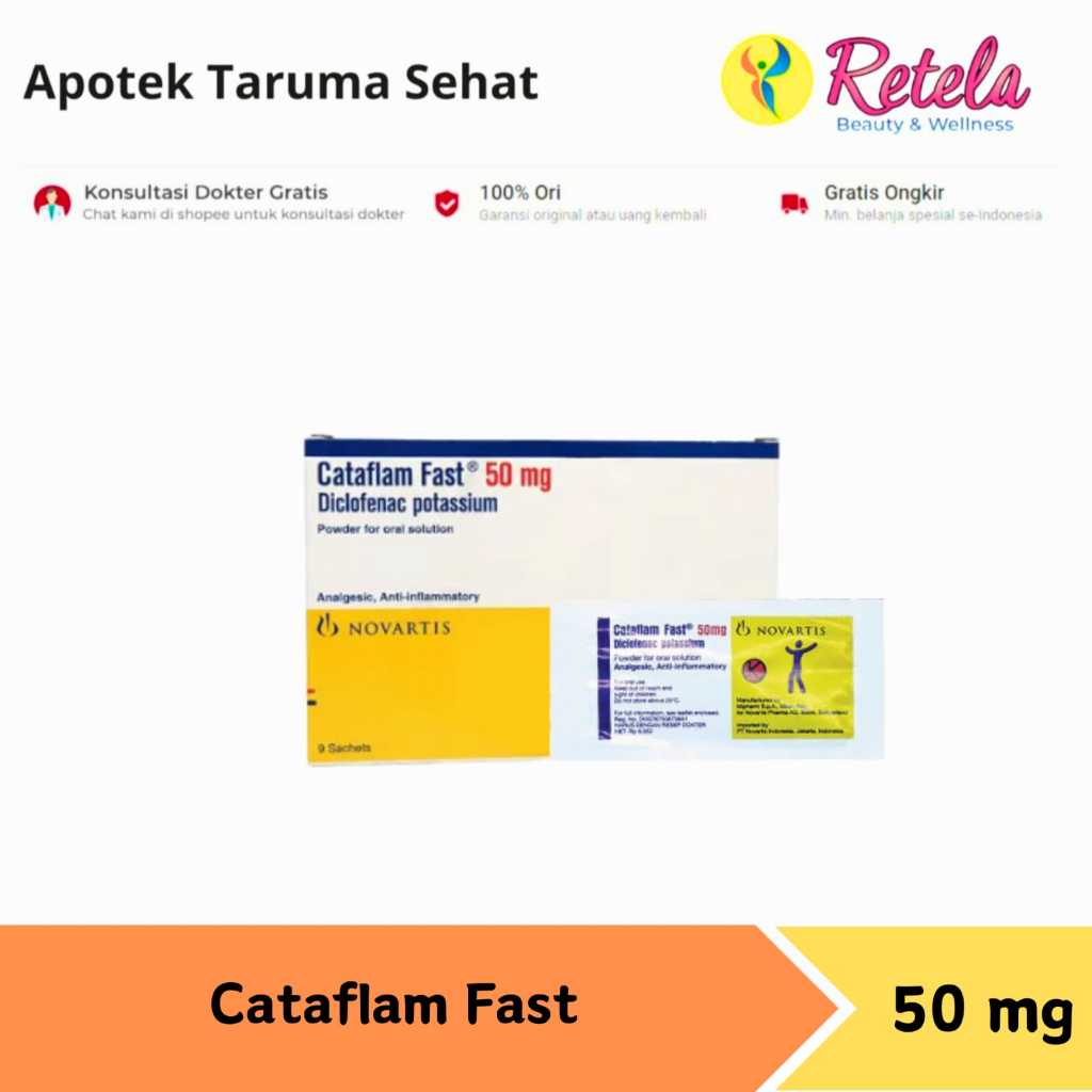 Cataflam Fast Powder 50 mg PER 1 Sachet - Obat Sakit GIgi Kumur