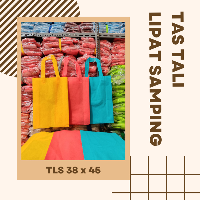 

Tas Spunbond 38x45 Handle Goodie Bag Bahan Kain Lusinan Polos