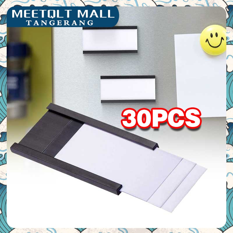 

30pcs Magnetic Label Holder/Price Tag Holder Magnetik/Pelindung Kartu Holders Label Magnetik 76x25mm