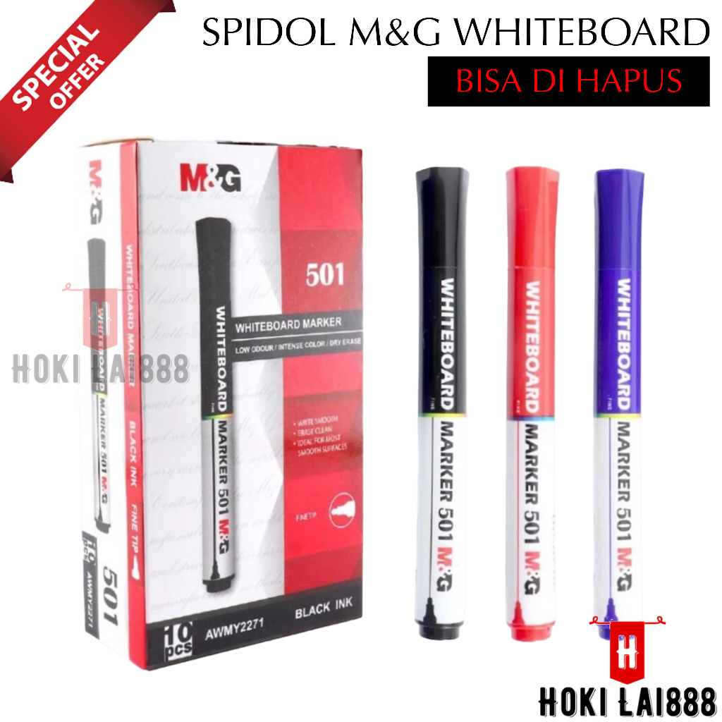 

[HKL] ATK008 SPIDOL WHITEBOARD MARKER M&G / SPIDOL PAPAN TULIS BISA DI HAPUS / SPIDOL WHITEBOARD MARKER / SPIDOL NON PERMANENT