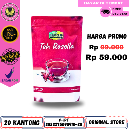 

Teh Rosella Bunga Rosella Merah Mencegah Kangker Darah Tinggi Kolestrol Original