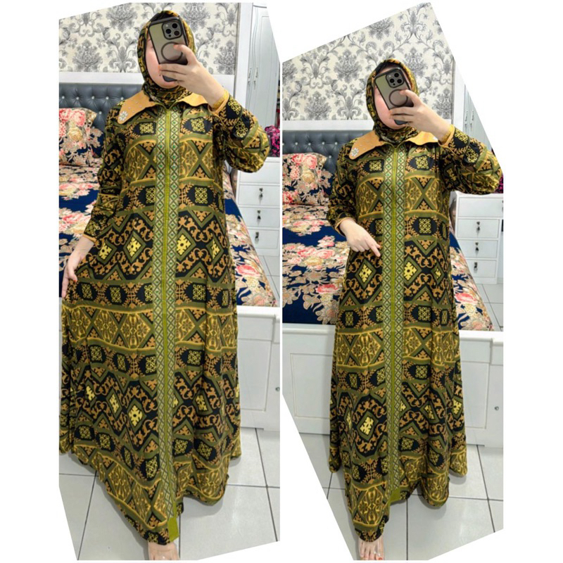 Gamis Syarifah set Hijab premium gamis elegant terbaru viral