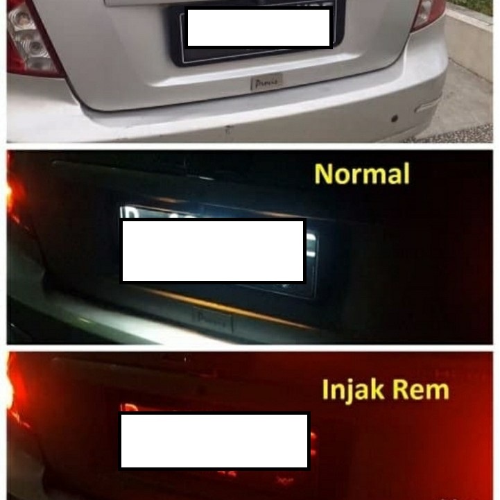 Dudukan /Tatakan plat Nomor Mobil Bahan akrilik lampu LED