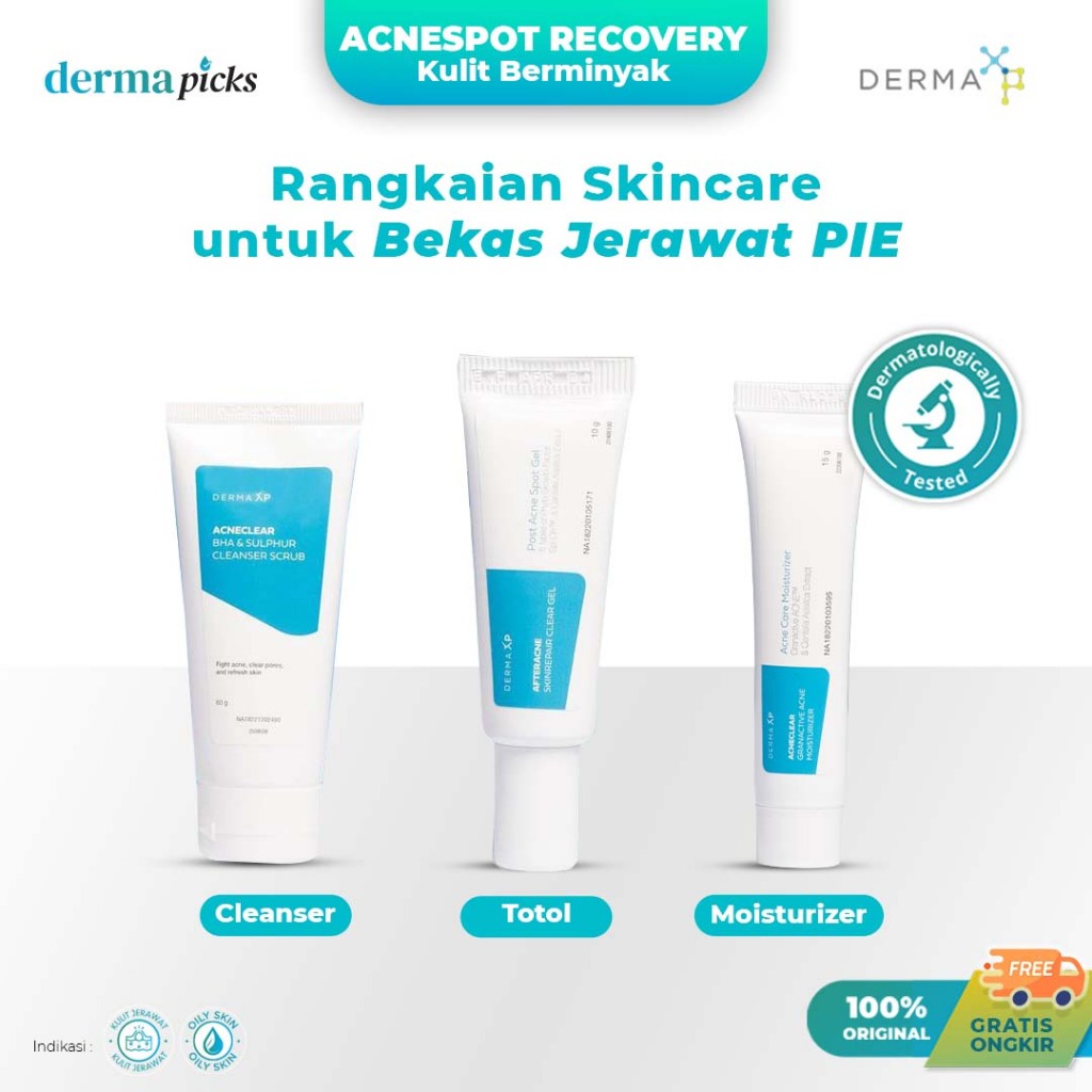 Paket Skincare PemulaBekas Jerawat PIE  - ACNESPOT RECOVERY (Kulit Berminyak)