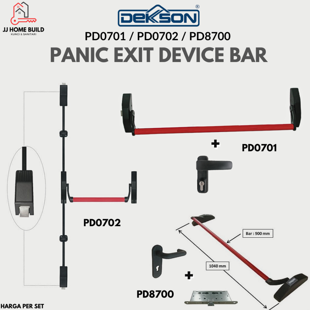 Panic Bar Dekson/Single Door/ PD0701 / PD0702 / PD8700 / Double Door /Handle Pintu Emergency Darurat