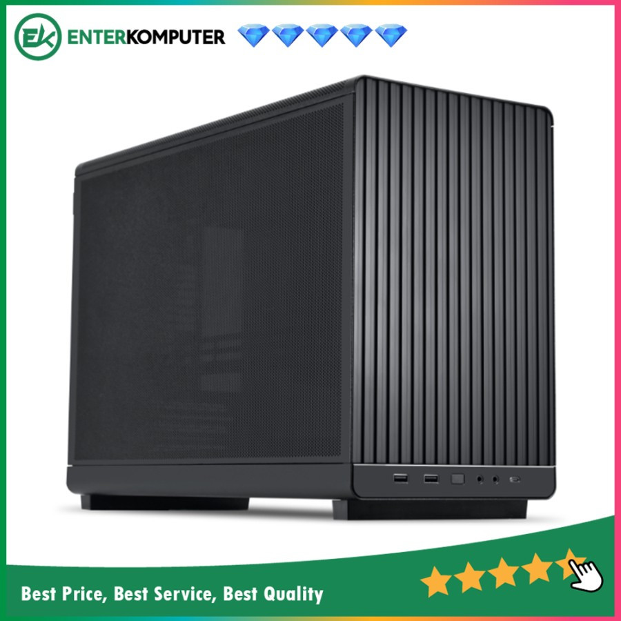 LIAN LI A3-mATX BLACK - Steel Mesh Panels - Stylish Micro-ATX Designed
