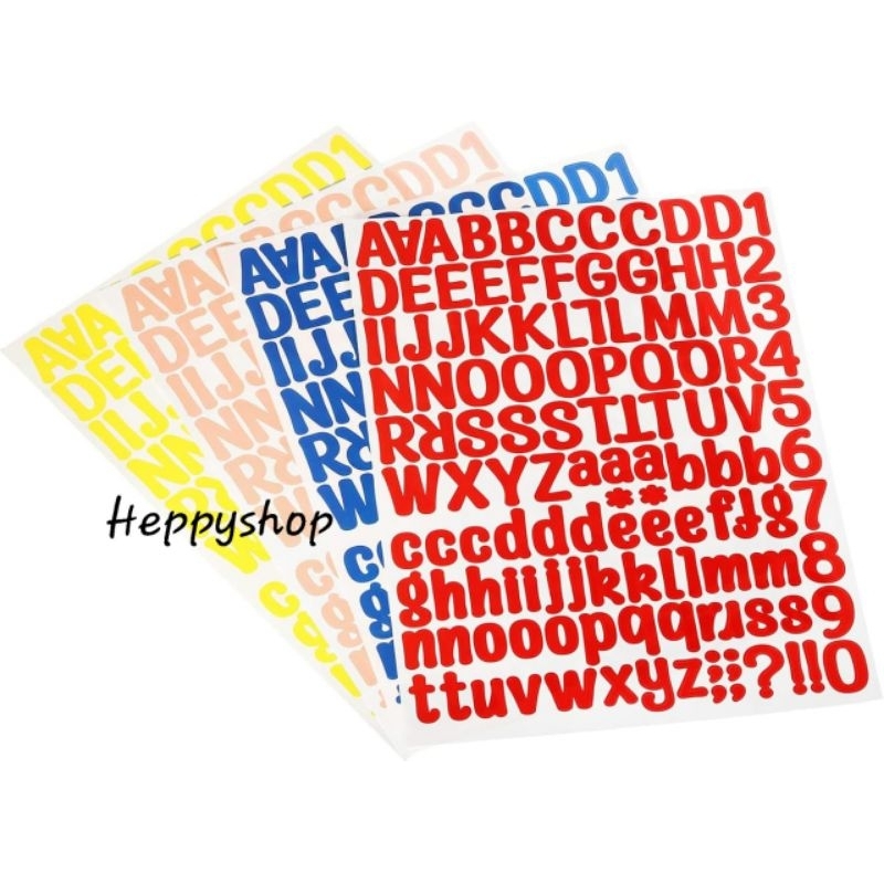 

Stiker Huruf Abjad Angka Sticker Dekorasi Scrapbook