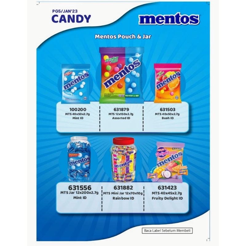 

Mentos Isi 50 x 2,7g
