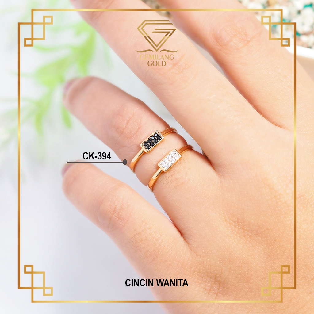 CINCIN EMAS KOREAN LOOK MODEL LISTRING EMAS KADAR 6K (300) & 8K (375) CK 394 | GEMILANG GOLD ID