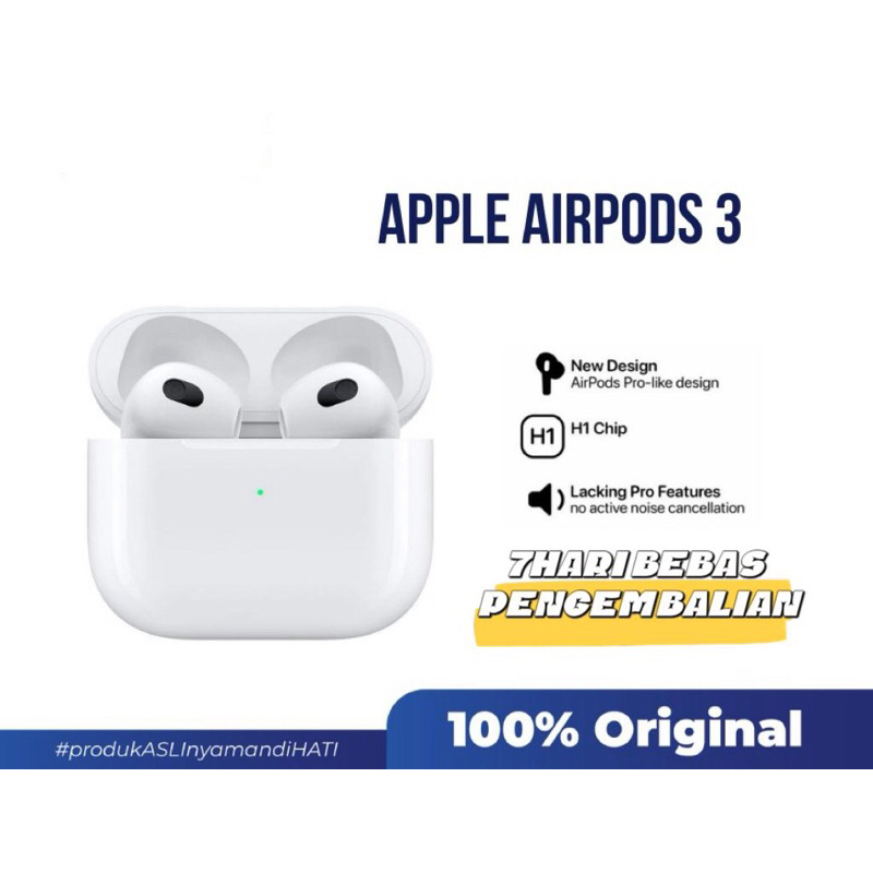 Apple Airpods 2/Airpods 3 Original 100% With Wireless Charging Case Second Garansi Ex internasional