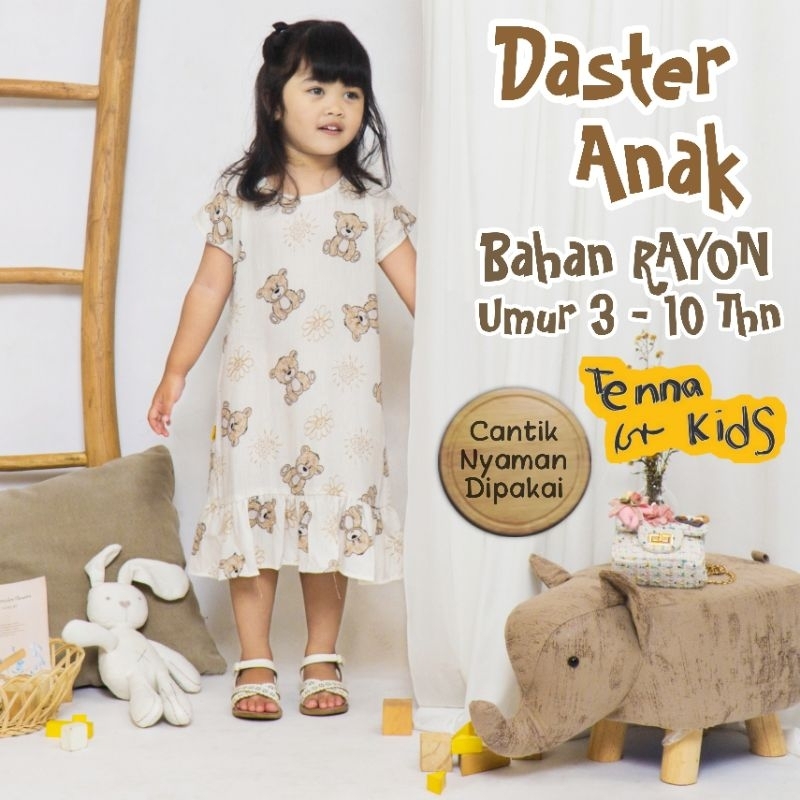 RB Daster Anak Perempuan Bahan Rayon Umur 3-10 Thn TENNA KIDS