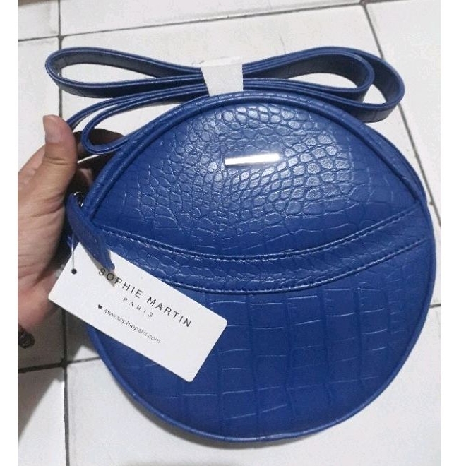 Promo tas selempang sophie martin warna biru bentuk bulat