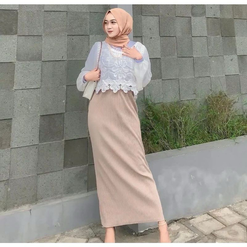 Rok Span Plisket Lidi Premium Skirt / Rok Span Lidi