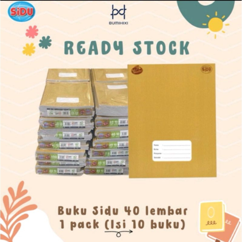 

[Ready] Siap kirim buku tulis sekolah Merk SIDU Sampul atau cover Cokelat