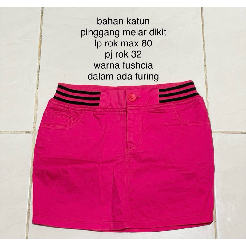 Rok Wanita Preloved | Rok Remaja Preloved | Bahan Kaos | Bahan Katun