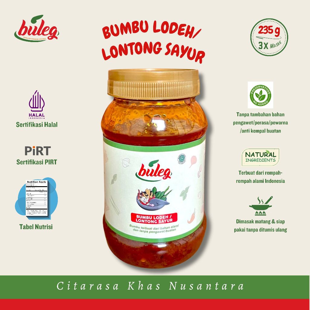 

Buleg Bumbu Lodeh / Lontong Sayur - Botol 235 g