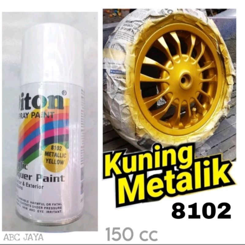 Cat Semprot Pylok Diton Metalik Yellow 8102 Kuning Yellow Metalik Kuning Metalik yelow Metalik Yello