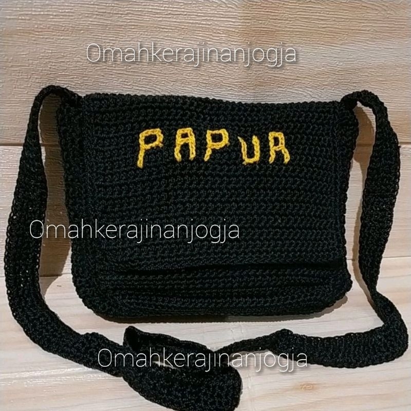 Bisa Cod Tas Rajut Selempang Papua , Noken Papua , Tas Rajut , Noken