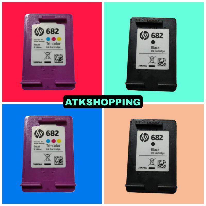 TINTA HP 682 COLOUR BEKAS ORIGINAL NEW