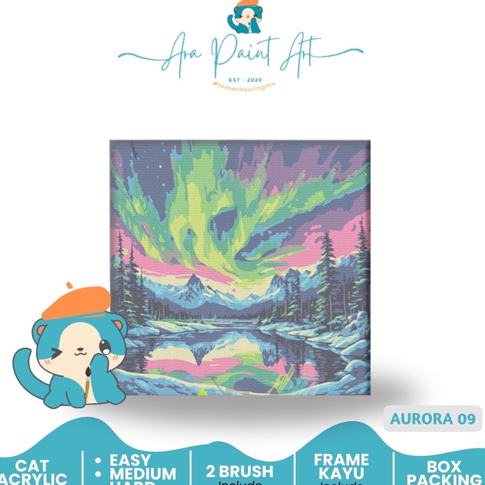 

AURORA SERIES Paint by numbers kit I Painting I Painting by number I Kado Wisuda I Kado unik r I2M5