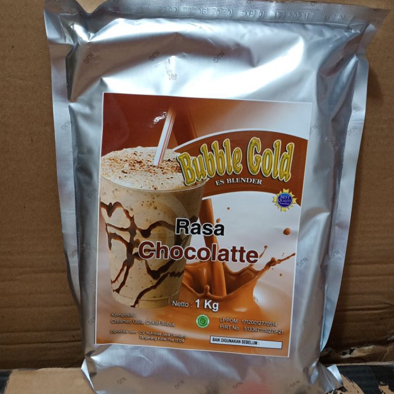 

DISKON BESAR Bubble Gold 1KG Bubuk Minuman Bubuk Es Blender Bubble Drink Banyak Rasa
