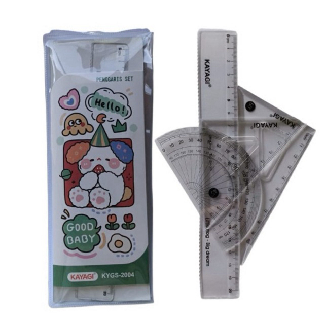 

Penggaris Set isi 4 Kayagi / Penggaris Plastik 1 Set Isi 4 / Garisan Set 20cm Ruler Set